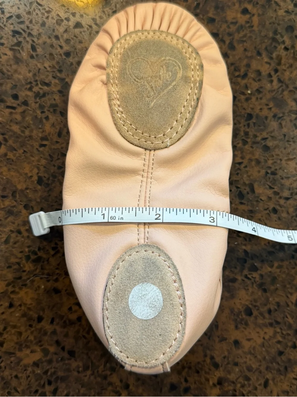 Stelle Pink Leather Split Sole Ballet Slippers Shoes Unisex Size 10M-11M
